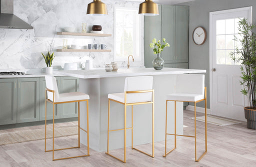 Fuji - Contemporary Design High Back Barstool Lumi Source