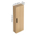 Tall Floating Bathroom Side Cabinet, Wall Mounted Single Door Storage - Light Oak Home Essentials