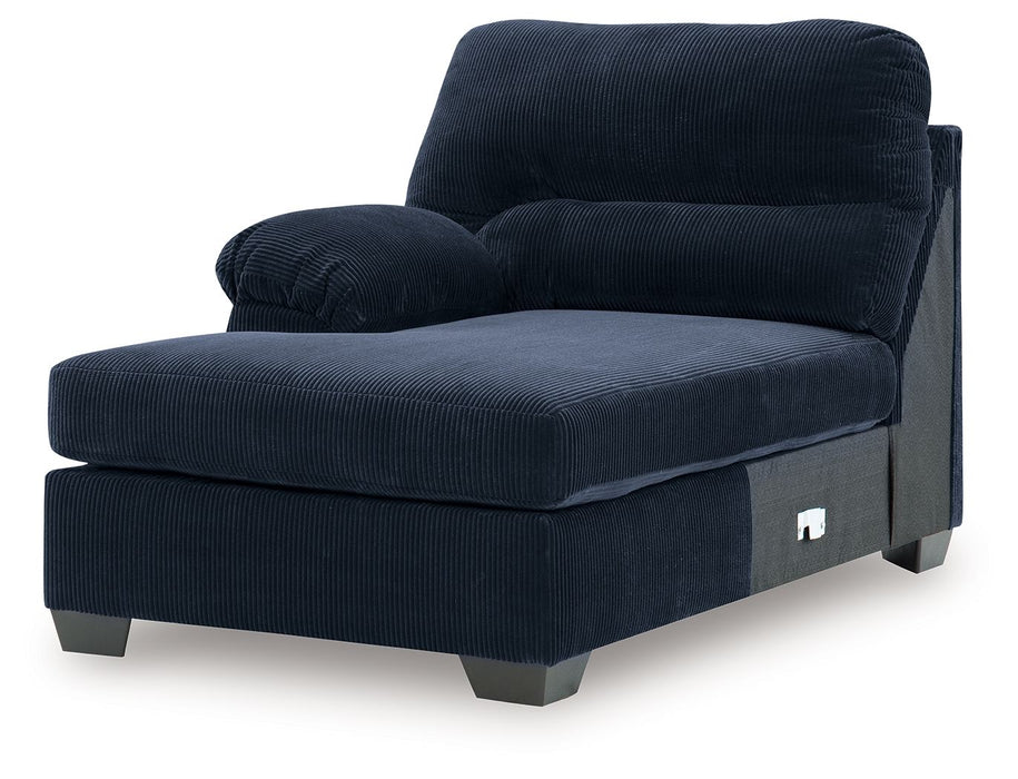 SimpleJoy - LAF Corner Chaise - Navy Signature Design by Ashley®