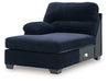 SimpleJoy - LAF Corner Chaise - Navy Signature Design by Ashley®