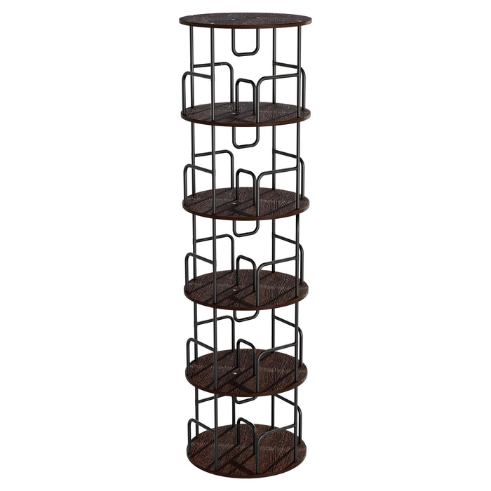 Rotating Bookshelf Tower 5 Tier Spinning 360 Degree Revolving Storage Shelf Home Essentials