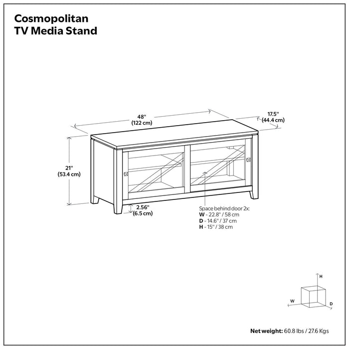 Cosmopolitan - Handcrafted TV Media Stand Simpli-Home