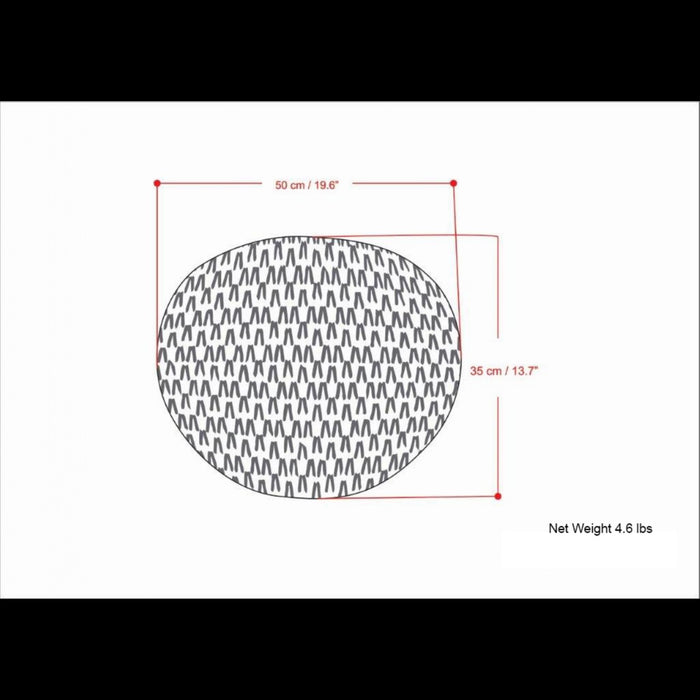 Nisi - Round Knitted Outdoor / Indoor Pouf - Light Gray Simpli-Home