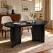 Dining Table With Curved Legs - Black Noble House
