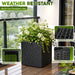 Cubic Planter Box, Plant Pot With Insert Indoor Outdor - Black Daily Nest