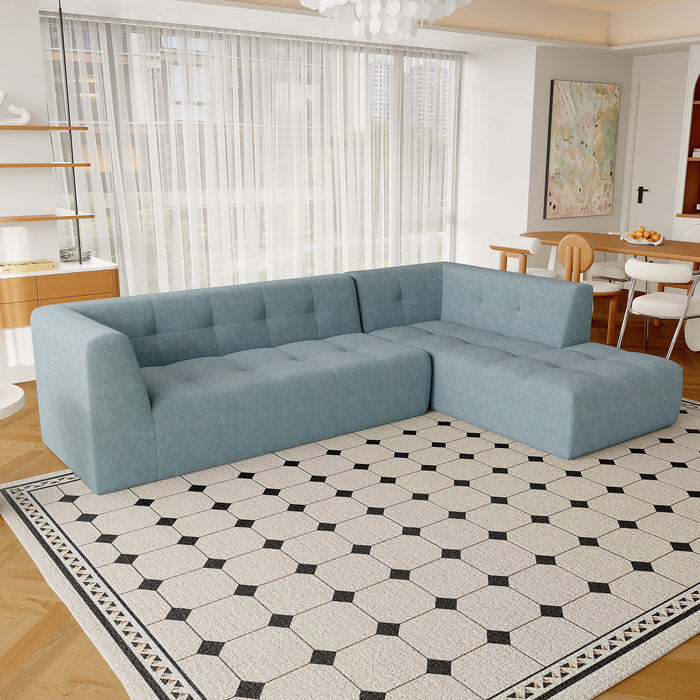Modular Combination Living Room Sofa Set, Modern Minimalist Sofa, Living Room Upholstered Sofa Bed, Bedroom, 2 Pieces Computer Free Combination, L - Shaped
