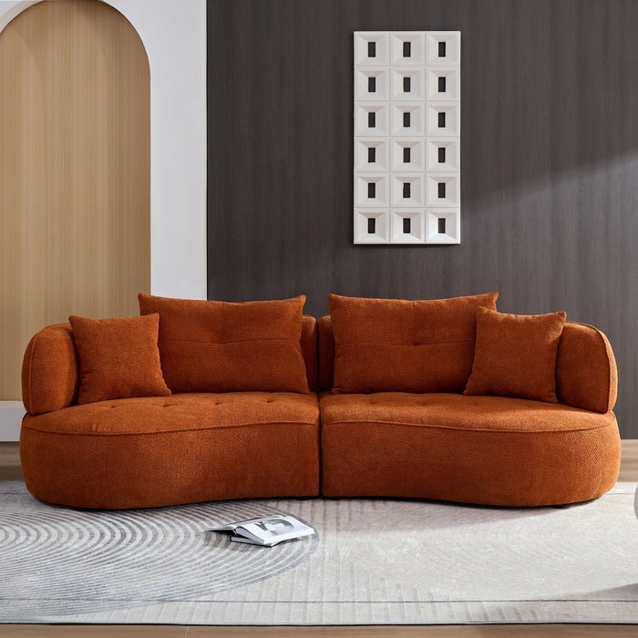 Modular Sofa, Durable Fabric, Solid Wood Frame, High Density Sponge Padding, Seating For 4