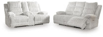 Rhines Falls - 2 Pc. - Power Reclining Sofa And Loveseat - Alloy Signature Design by Ashley®