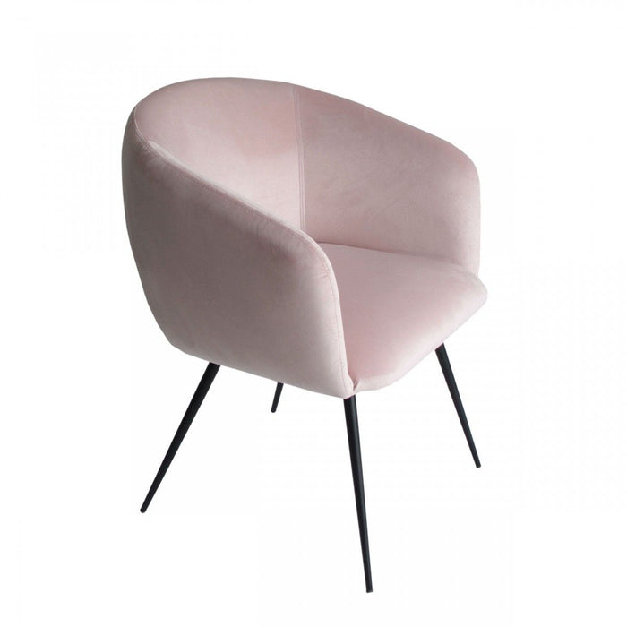 Velvet Modern Dining Chair - Pink