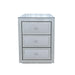 3 Drawer Nightstand - Silver Home Essentials