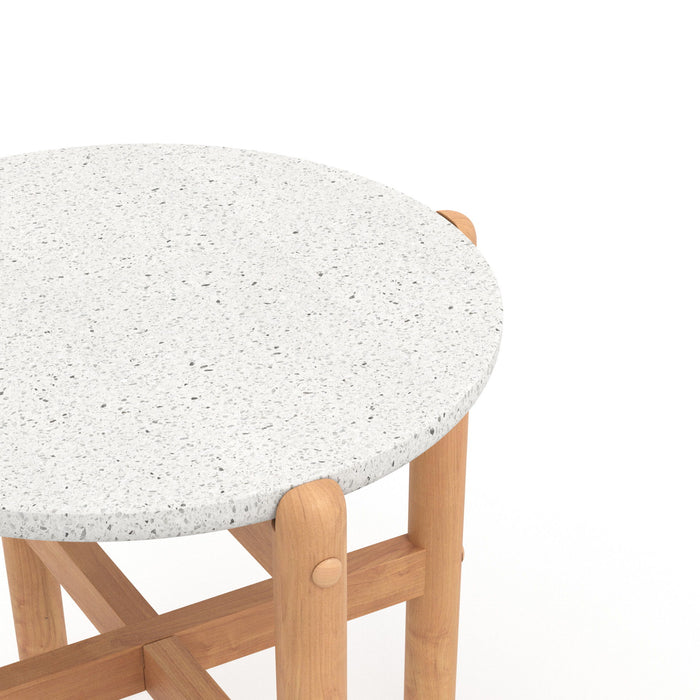 Solstice - End Table Terrazzo Top - White