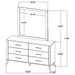Georgina - 6 Drawer Dresser With Mirror - Natural Wood Furniture Max