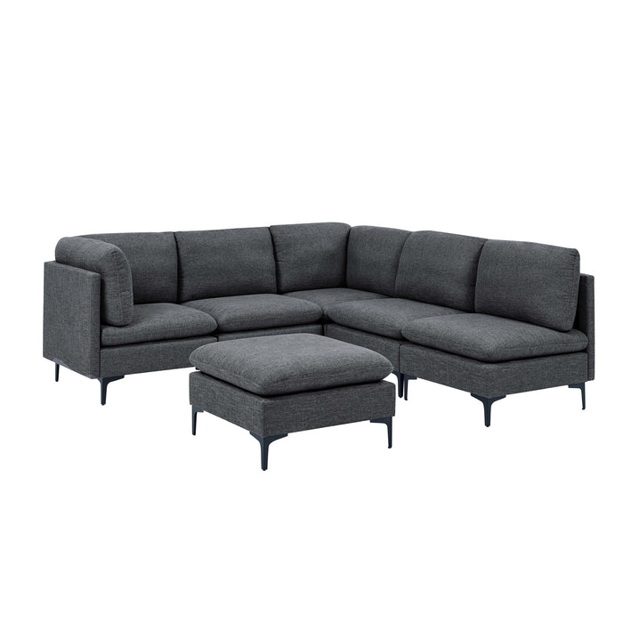 Upholstered Modular Sectional & Tall Legs Home Essentials