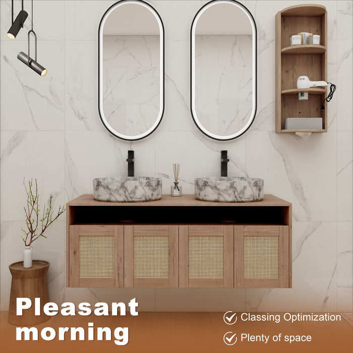 Bathroom Vanity & Art Sink And Storage Rack, Float Mounting Design Home Essentials