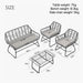 4 Piece Wicker Patio Furniture Set With Tempered Glass Table And Detachable Cushions Home Essentials