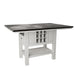 Counter Height Dining Table With 2 Leaves, Under Table Storage - Antique White / Gray Home Essentials