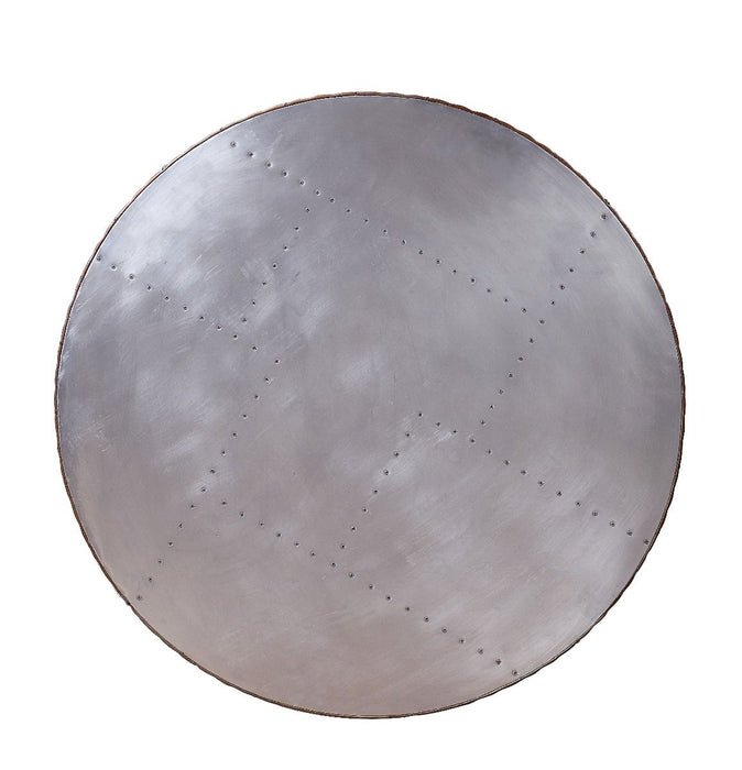 Tamas - 16" Coffee Table - Aluminum & Cocoa Top Grain Leather ACME