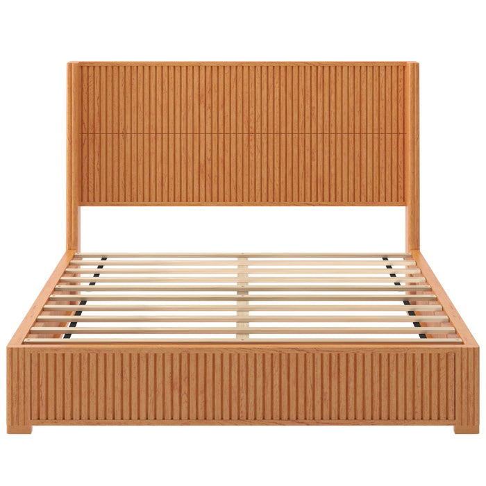 Platform Bed Frame With Headboard, Floor Standing Design Home Essentials