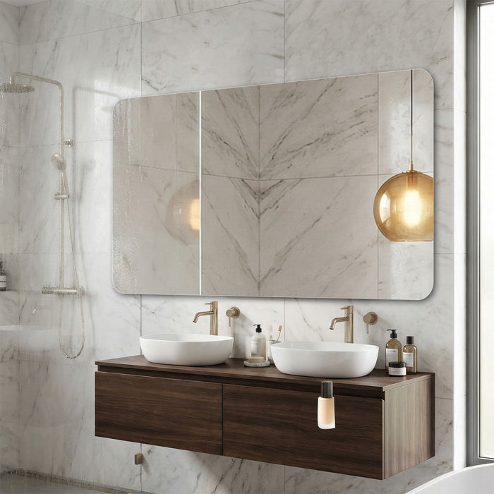 Bathroom Vanity Mirror, Wall-Mounted Mirror For Bathroom Anti-Fog, Waterproof Daily Nest