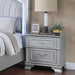 2 Drawers Nightstand With Front Decorative Knobs - Gray Home Essentials
