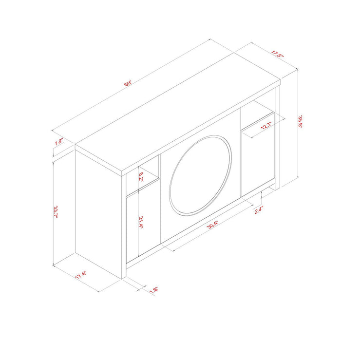 Nancy - Entertainment Unit With Bluetooth Speaker And LED Lighting - Gray Global Furniture USA