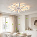 Flower Ceiling Fan With Remote Controlled LED Light, Flush Mount DC Motor Fan Daily Nest