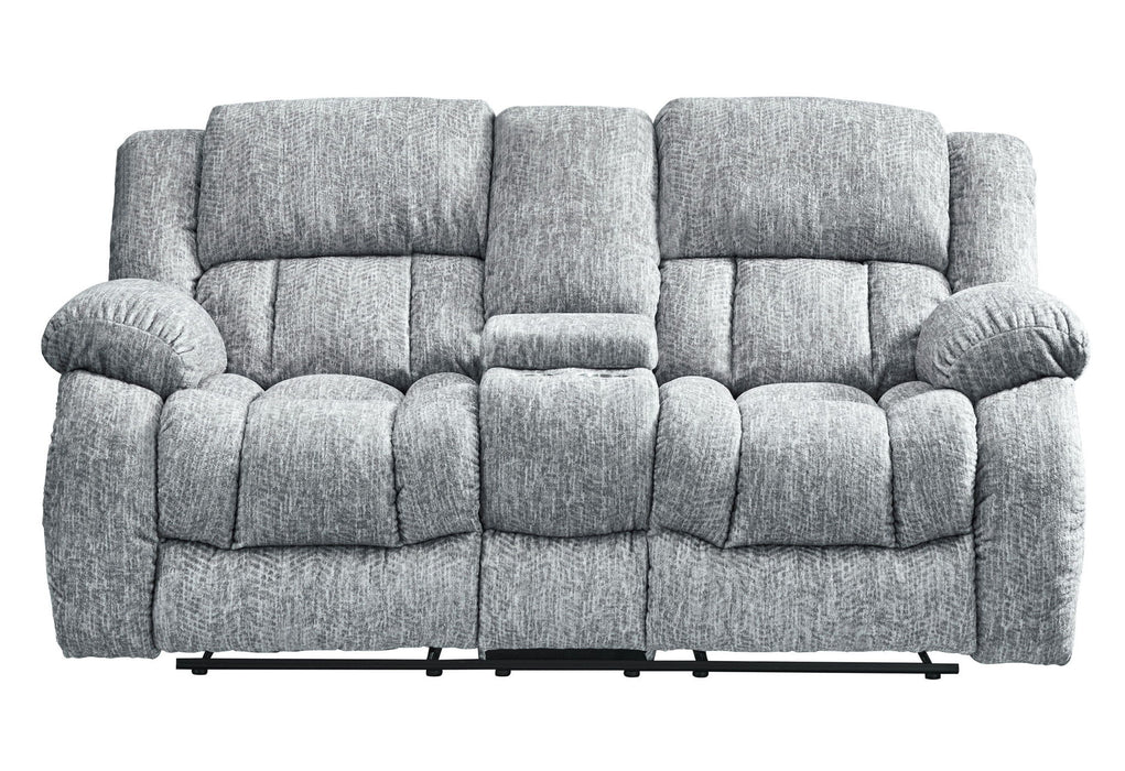 Manual Reclining Loveseat With Storage - Light Gray