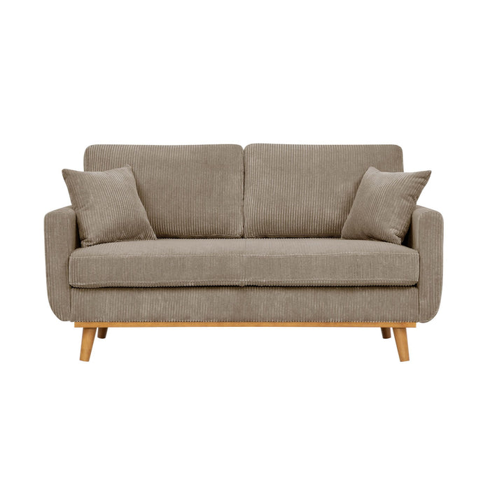 Upholstered Loveseat With Arms And Pillows Home Essentials