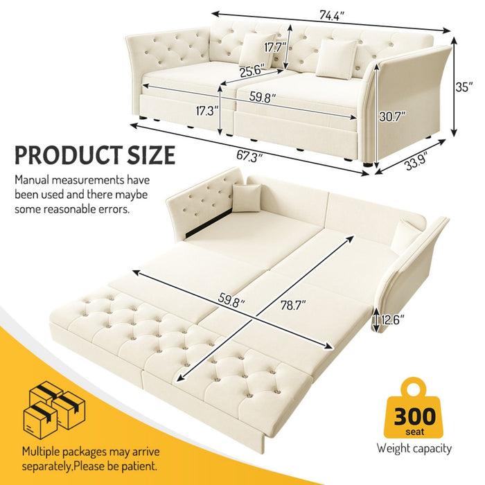 Oversize Pull Out Sofa Bed For Living Room Home Essentials