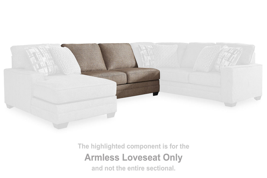 Cannonbrook - Armless Loveseat - Nutmeg