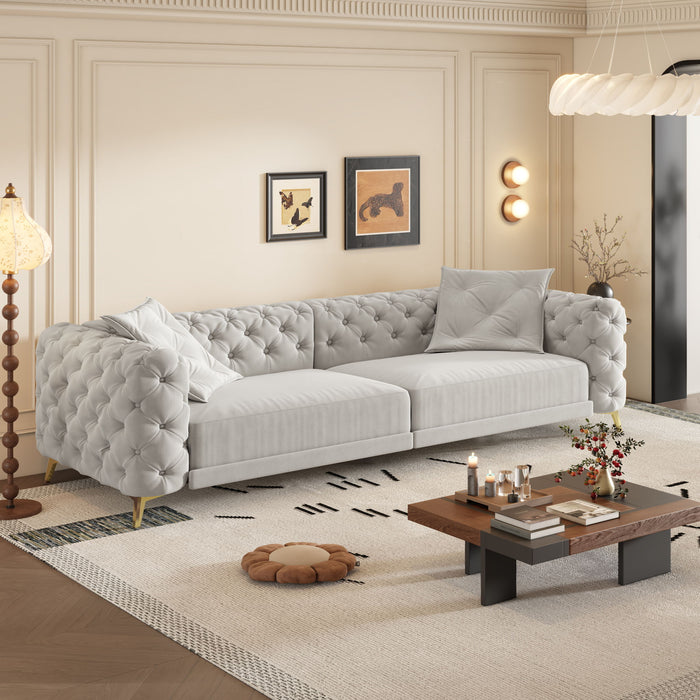 3 In 1 Convertible Sleeper, Deep Seat Pull Out Sofa Bed, Button Tufted Home Essentials