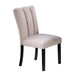Upholstered Dining Chairs With Channel Tufting (Set of 2) - Black / Black / Neutral / Neutral Home Essentials