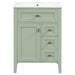 Bathroom Vanity With Sink, 3 Drawers & Cabinet With 2 Tier Door Storage Rack, Soft Close Doors & Drawers Hearth and Haven