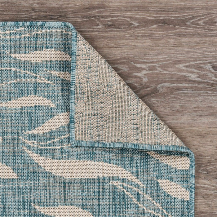 8' X 9' Indoor & Outdoor Area Rug - Gray / Blue