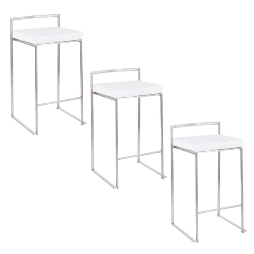 Fuji - Contemporary Elegant Stackable Counter Stool Set Lumi Source