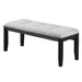 Upholstered Dining Bench With Tufted Seat And Nailhead Trim - Antique Black Home Essentials