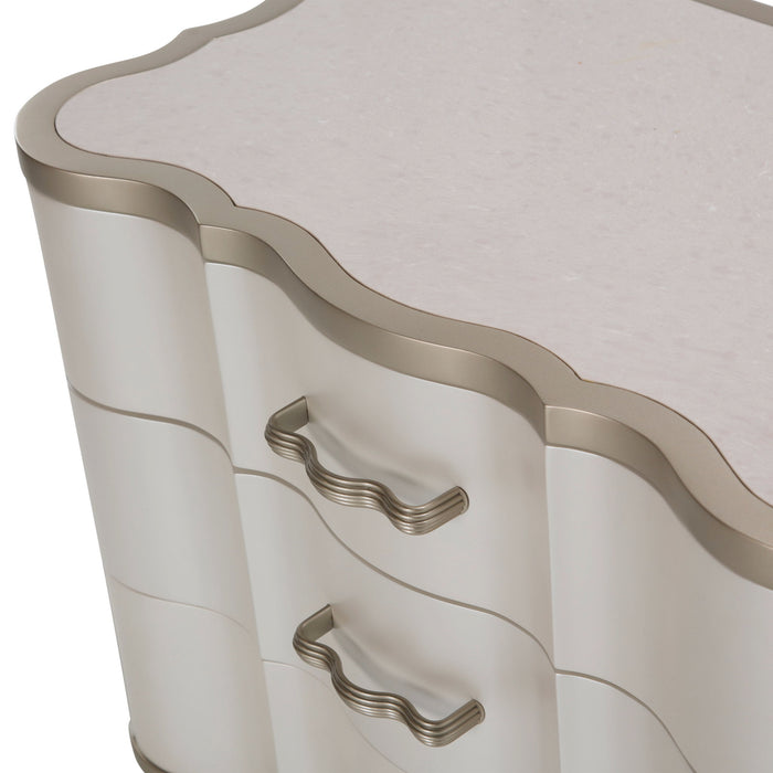 London Place - Nightstand - Creamy Pearl Michael Amini