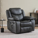 Recliner Chair With Vibration And Heating - Gray Home Essentials