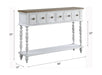 Bence - Console Table - Dark Charcoal & Antique White ACME