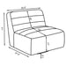 Manhattan - Swivel Tufted Chair Armless Accent Chair, 360 Degree Swivel Base - Charcoal Furniture Max