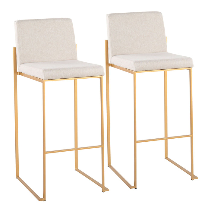 Fuji - Contemporary Design High Back Barstool Lumi Source