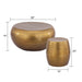 2 Piece Coffee And End Table Set, Oval Design - Gold Matrix Furniture Group