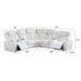Electra - Power Recliner Sectional Sofa With Power Headrests, Console Loveseats, Wedge, LED Light Strip, Speakers Matrix Furniture Group