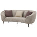 Aura - Upholstered Curved Sofa And Tapered Legs - Beige Furniture Max