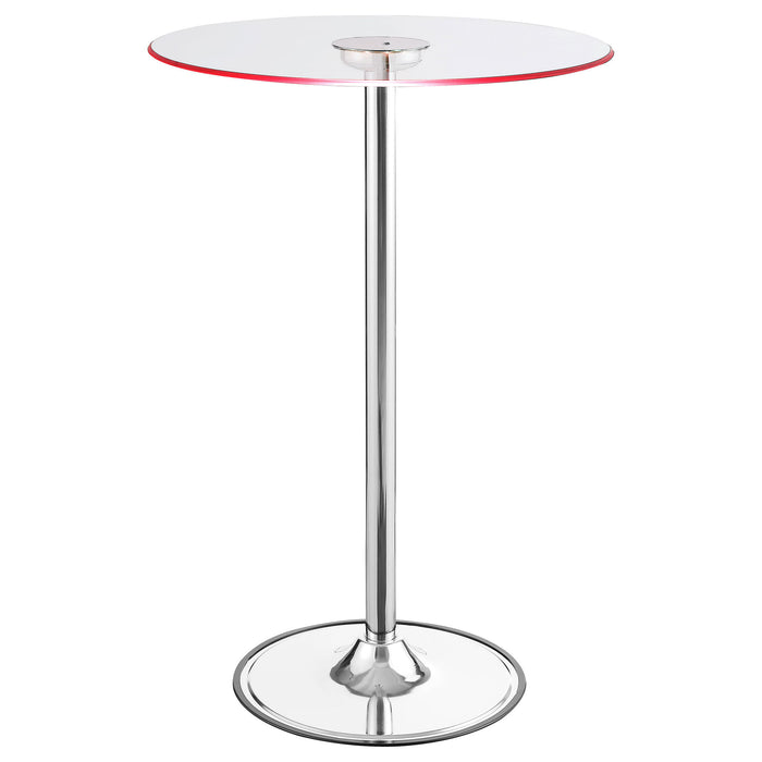 Indra - LED Bistro Table - Chrome Furniture Max