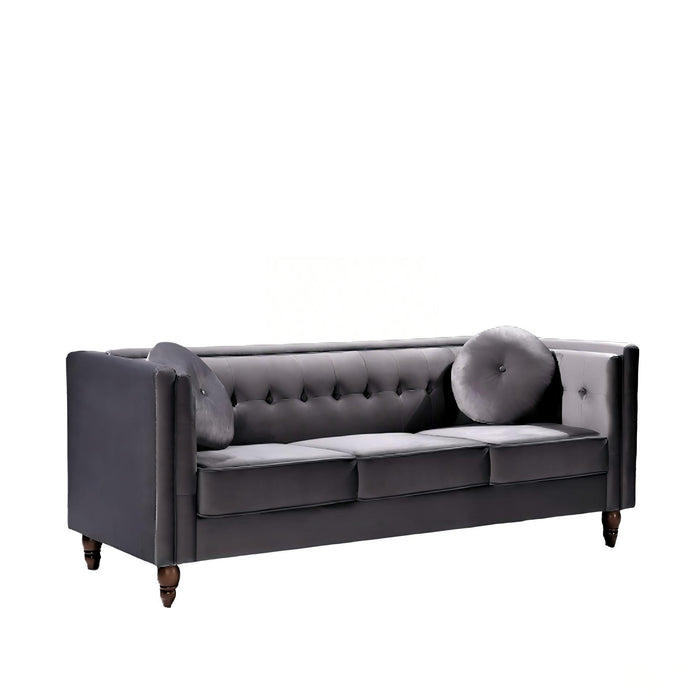 Chesterfield Sofa With Square Arms For Living Room US Pride