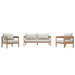 Outdoor Sofa Set Of 3 With Weather Resistant Cushions (Coffee Table Not Included) - Oak Home Essentials