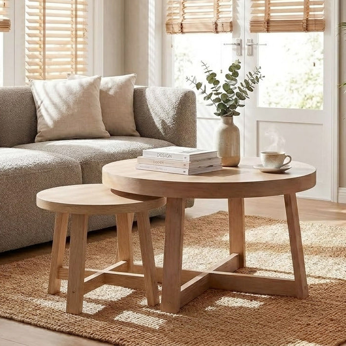 Round Nesting Stackable Tables For Living Room Home Essentials