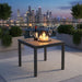 Outdoor Square Patio Slatted Dining Table - Gray Home Essentials