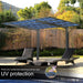Outdoor Carport, Single Carport Aluminum Metal Frame And Polycarbonate Panels Car Port For Outdoor Driveway Car, Truck - Charcoal Home Essentials